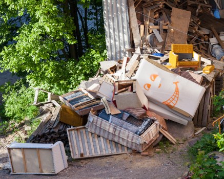 Container left out after missed commercial waste collection