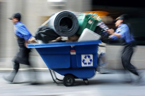 High street boutique being cleared by a local rubbish company